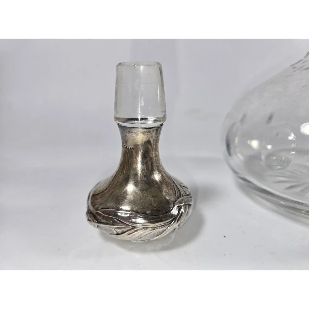 Antique Cut Crystal Decanter with Sterling Silver Stopper – Incredible Condition
